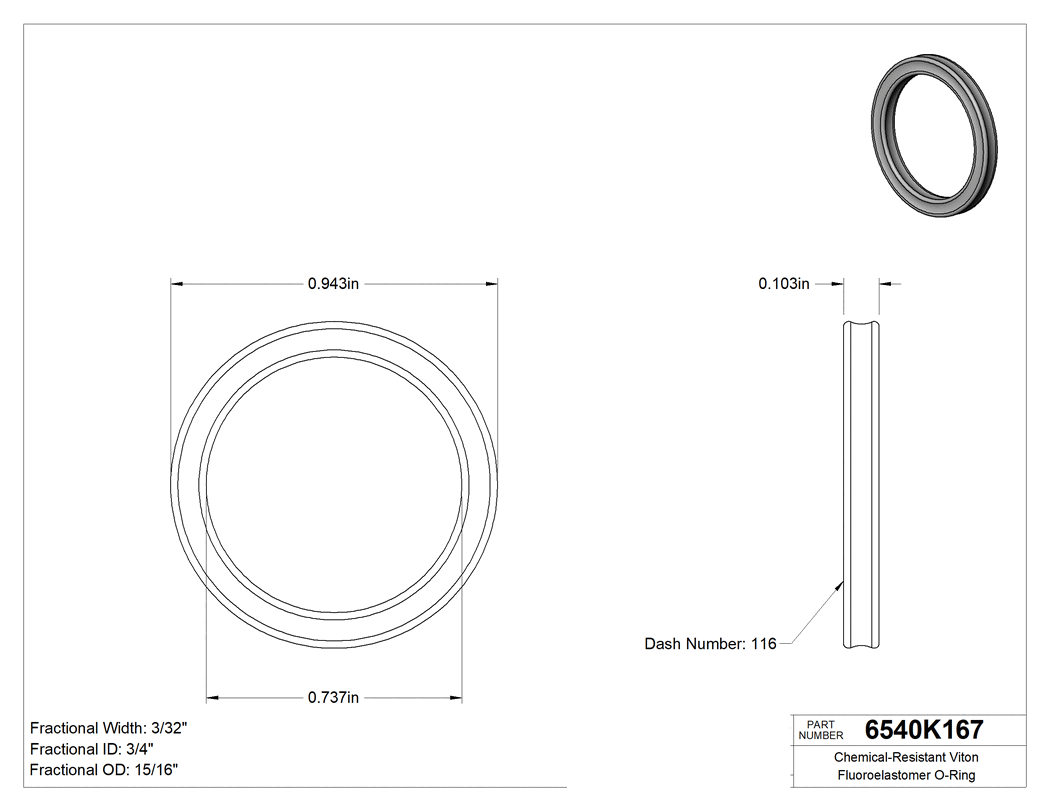 Technical drawing - 6540K167